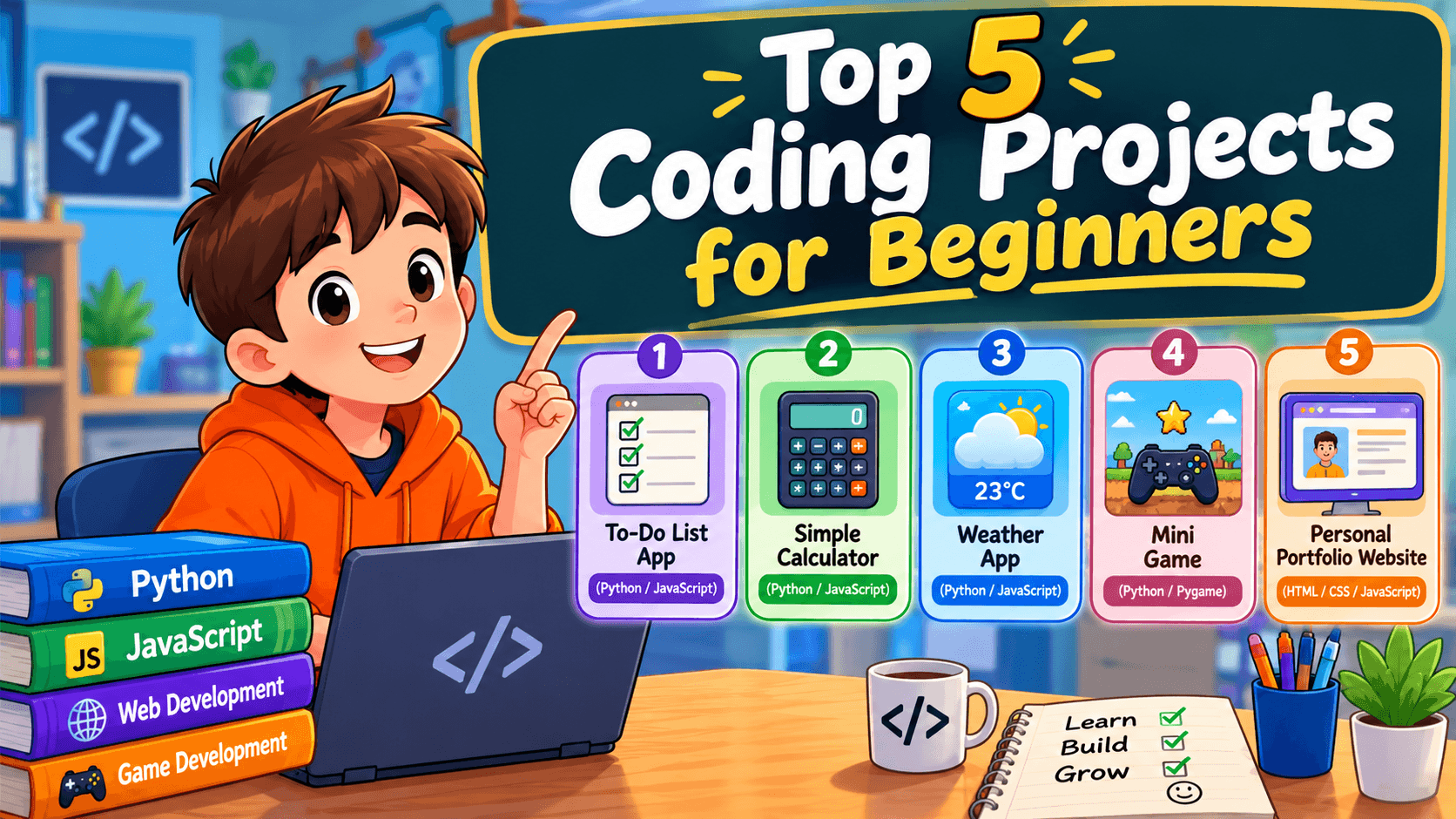 Top 5 Coding Projects for Beginners